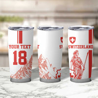 Custom Switzerland Football Tumbler Cup Confoederatio Helvetica