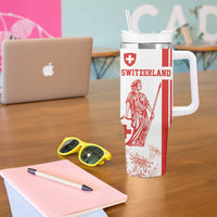 Custom Switzerland Football Tumbler With Handle Confoederatio Helvetica