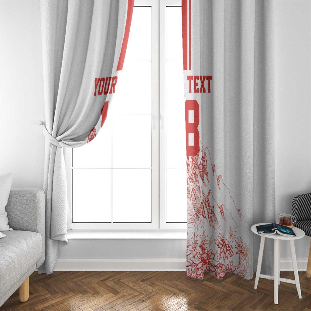 Custom Switzerland Football Window Curtain Confoederatio Helvetica