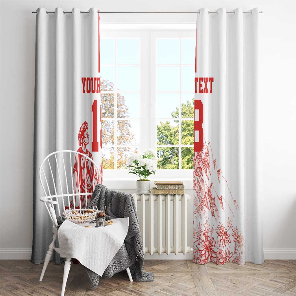 Custom Switzerland Football Window Curtain Confoederatio Helvetica