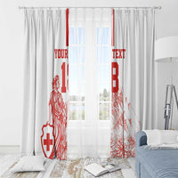 Custom Switzerland Football Window Curtain Confoederatio Helvetica