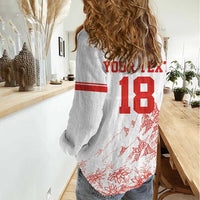 Custom Switzerland Football Women Casual Shirt Confoederatio Helvetica