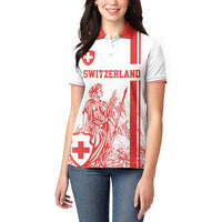 Custom Switzerland Football Women Polo Shirt Confoederatio Helvetica
