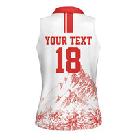 Custom Switzerland Football Women Sleeveless Polo Shirt Confoederatio Helvetica