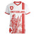 Custom Switzerland Football Women V-Neck T-Shirt Confoederatio Helvetica