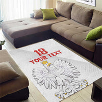 Custom Poland Football Area Rug Bialo-Czerwoni Go Champion