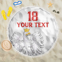 Custom Poland Football Beach Blanket Bialo-Czerwoni Go Champion