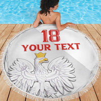 Custom Poland Football Beach Blanket Bialo-Czerwoni Go Champion