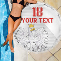 Custom Poland Football Beach Blanket Bialo-Czerwoni Go Champion