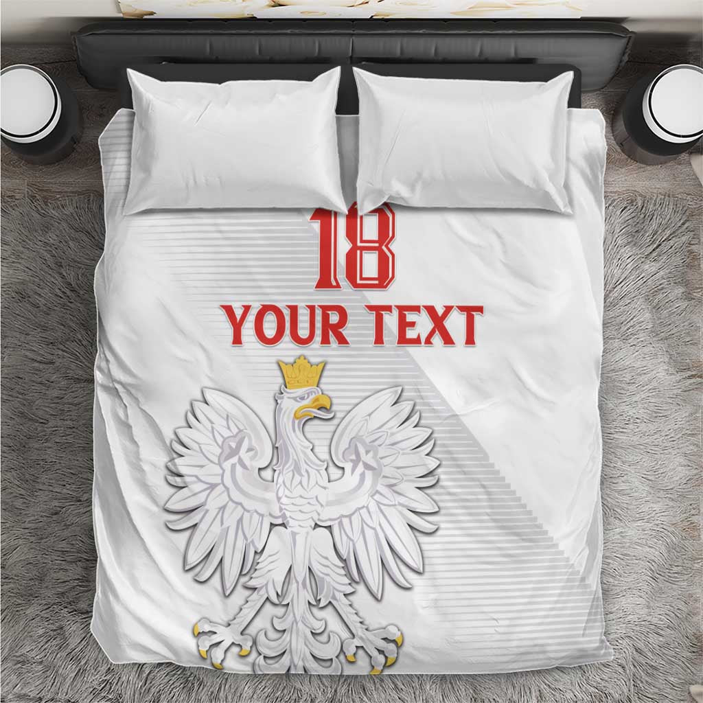 Custom Poland Football Bedding Set Bialo-Czerwoni Go Champion