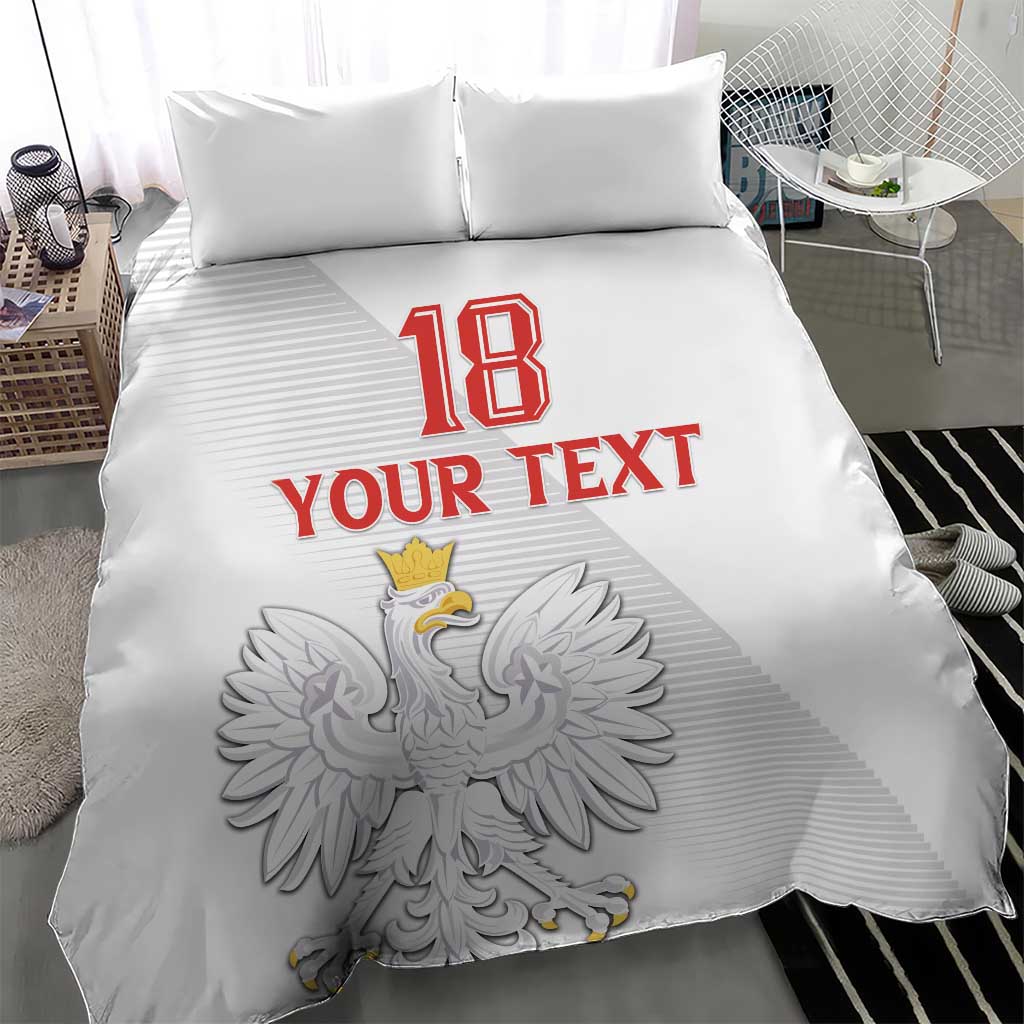 Custom Poland Football Bedding Set Bialo-Czerwoni Go Champion