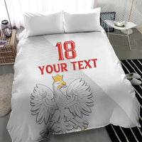 Custom Poland Football Bedding Set Bialo-Czerwoni Go Champion