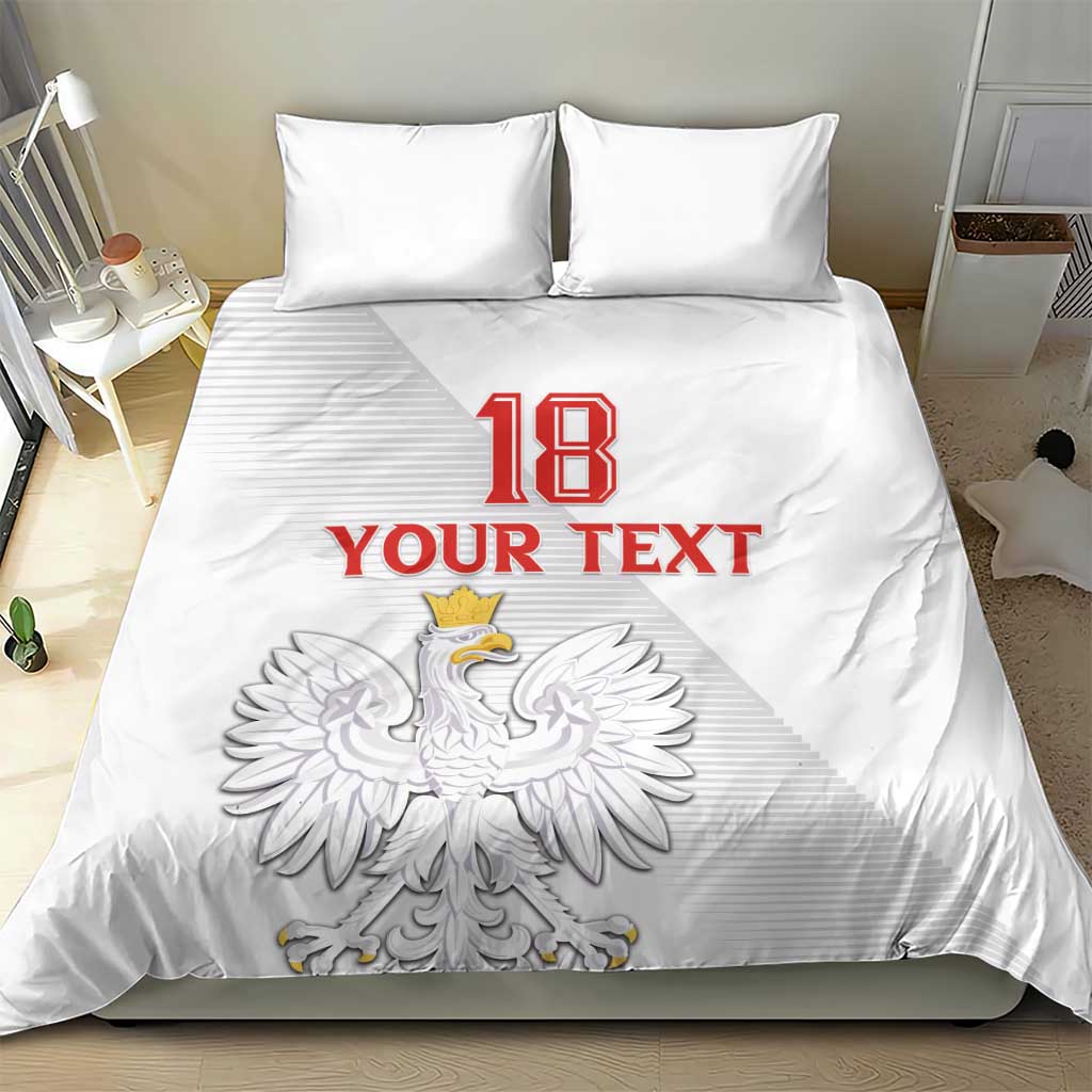 Custom Poland Football Bedding Set Bialo-Czerwoni Go Champion