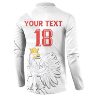 Custom Poland Football Button Sweatshirt Bialo-Czerwoni Go Champion