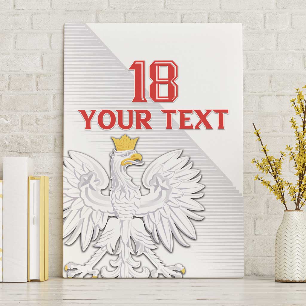 Custom Poland Football Canvas Wall Art Bialo-Czerwoni Go Champion