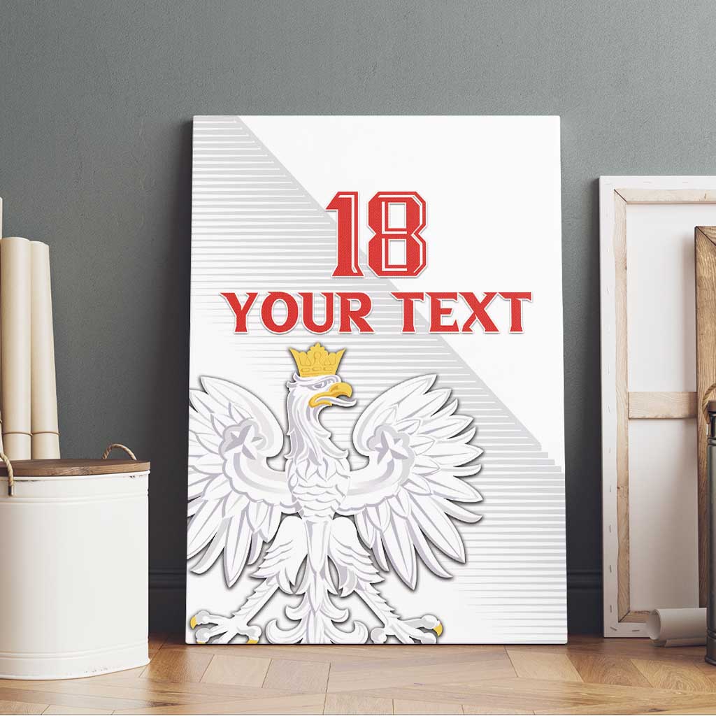 Custom Poland Football Canvas Wall Art Bialo-Czerwoni Go Champion