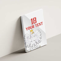 Custom Poland Football Canvas Wall Art Bialo-Czerwoni Go Champion