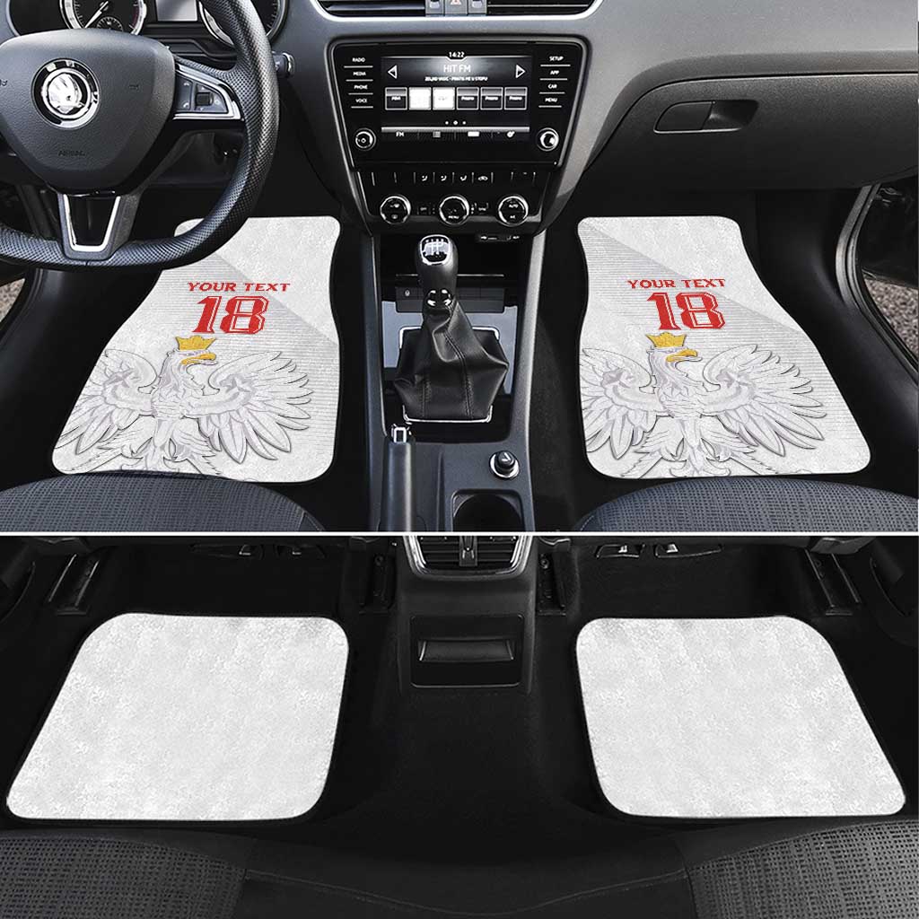 Custom Poland Football Car Mats Bialo-Czerwoni Go Champion