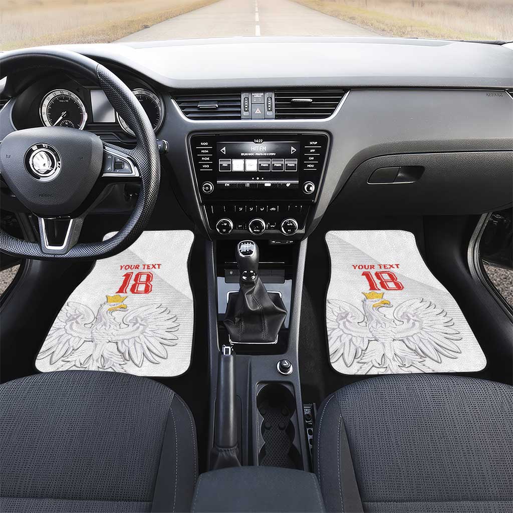 Custom Poland Football Car Mats Bialo-Czerwoni Go Champion
