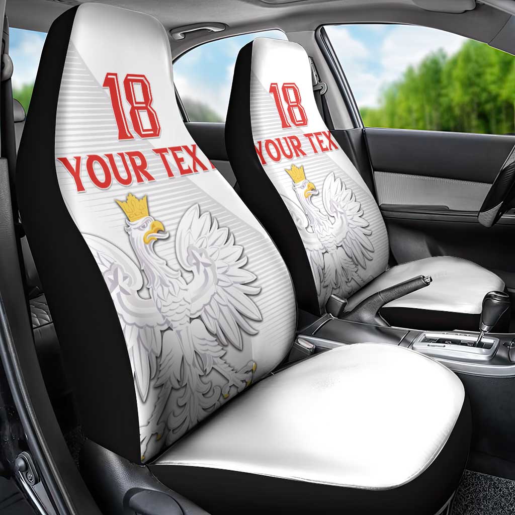 Custom Poland Football Car Seat Cover Bialo-Czerwoni Go Champion