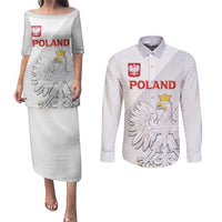 Custom Poland Football Couples Matching Puletasi and Long Sleeve Button Shirt Bialo-Czerwoni Go Champion