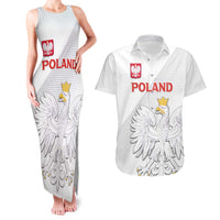 Custom Poland Football Couples Matching Tank Maxi Dress and Hawaiian Shirt Bialo-Czerwoni Go Champion