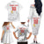 Custom Poland Football Family Matching Off The Shoulder Long Sleeve Dress and Hawaiian Shirt Bialo-Czerwoni Go Champion