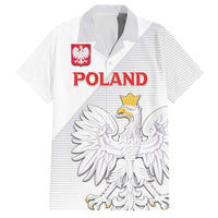 Custom Poland Football Family Matching Off The Shoulder Long Sleeve Dress and Hawaiian Shirt Bialo-Czerwoni Go Champion