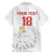 Custom Poland Football Family Matching Off The Shoulder Long Sleeve Dress and Hawaiian Shirt Bialo-Czerwoni Go Champion