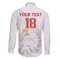 Custom Poland Football Family Matching Off The Shoulder Long Sleeve Dress and Hawaiian Shirt Bialo-Czerwoni Go Champion