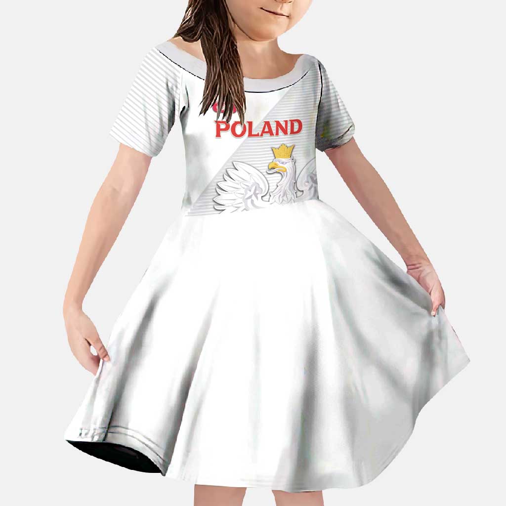 Custom Poland Football Family Matching Off Shoulder Maxi Dress and Hawaiian Shirt Bialo-Czerwoni Go Champion