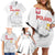 Custom Poland Football Family Matching Off Shoulder Short Dress and Hawaiian Shirt Bialo-Czerwoni Go Champion