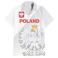 Custom Poland Football Family Matching Off Shoulder Short Dress and Hawaiian Shirt Bialo-Czerwoni Go Champion