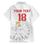Custom Poland Football Family Matching Off Shoulder Short Dress and Hawaiian Shirt Bialo-Czerwoni Go Champion