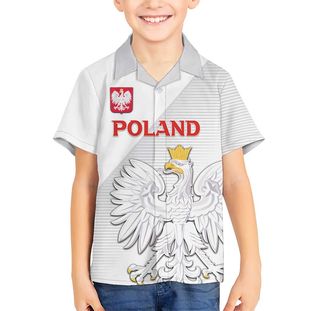 Custom Poland Football Family Matching Short Sleeve Bodycon Dress and Hawaiian Shirt Bialo-Czerwoni Go Champion