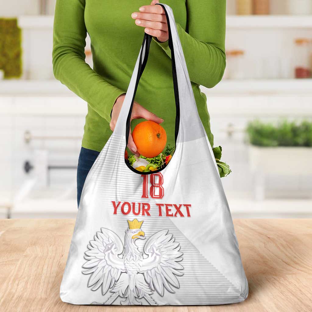 Custom Poland Football Grocery Bag Bialo-Czerwoni Go Champion