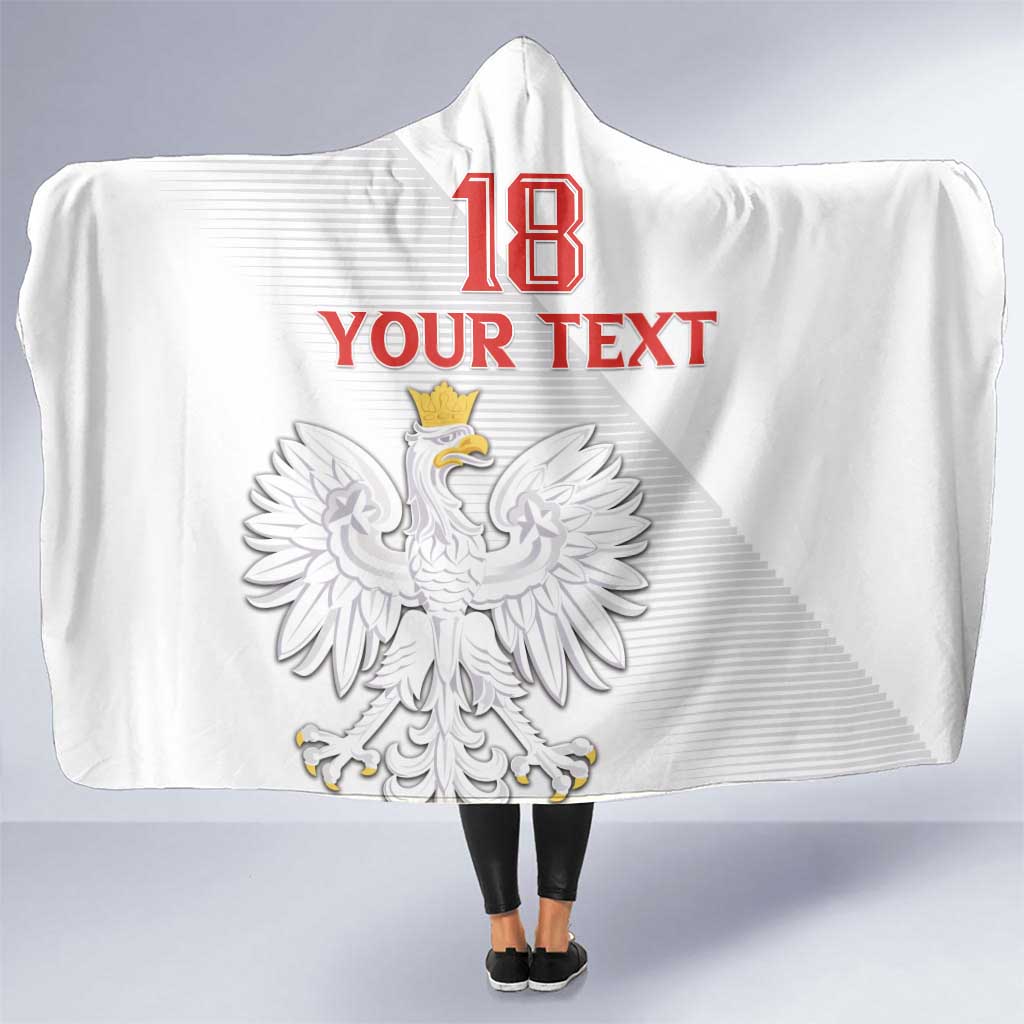 Custom Poland Football Hooded Blanket Bialo-Czerwoni Go Champion
