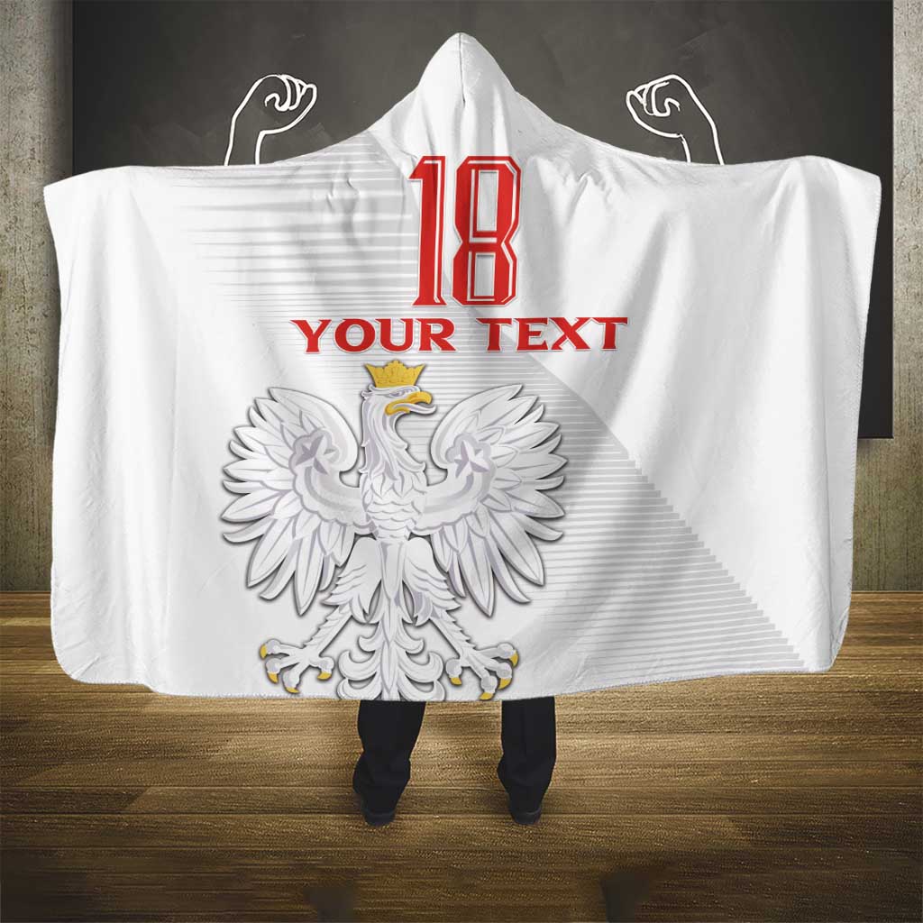 Custom Poland Football Hooded Blanket Bialo-Czerwoni Go Champion