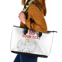 Custom Poland Football Leather Tote Bag Bialo-Czerwoni Go Champion