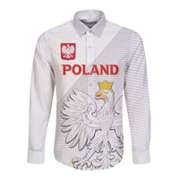 Custom Poland Football Long Sleeve Button Shirt Bialo-Czerwoni Go Champion