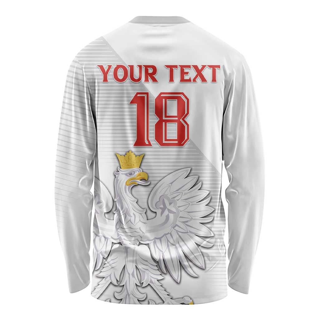 Custom Poland Football Long Sleeve Shirt Bialo-Czerwoni Go Champion