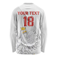 Custom Poland Football Long Sleeve Shirt Bialo-Czerwoni Go Champion