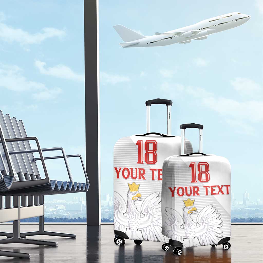 Custom Poland Football Luggage Cover Bialo-Czerwoni Go Champion