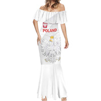 Custom Poland Football Mermaid Dress Bialo-Czerwoni Go Champion
