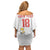 Custom Poland Football Off Shoulder Short Dress Bialo-Czerwoni Go Champion