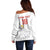 Custom Poland Football Off Shoulder Sweater Bialo-Czerwoni Go Champion