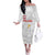 Custom Poland Football Off The Shoulder Long Sleeve Dress Bialo-Czerwoni Go Champion