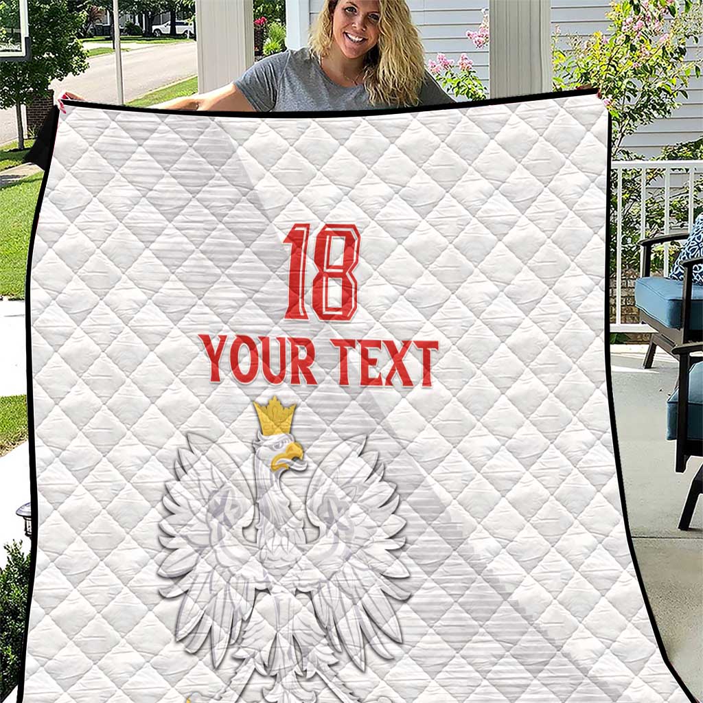 Custom Poland Football Quilt Bialo-Czerwoni Go Champion