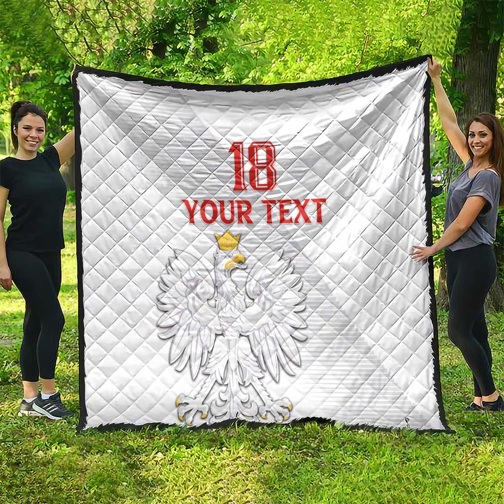 Custom Poland Football Quilt Bialo-Czerwoni Go Champion