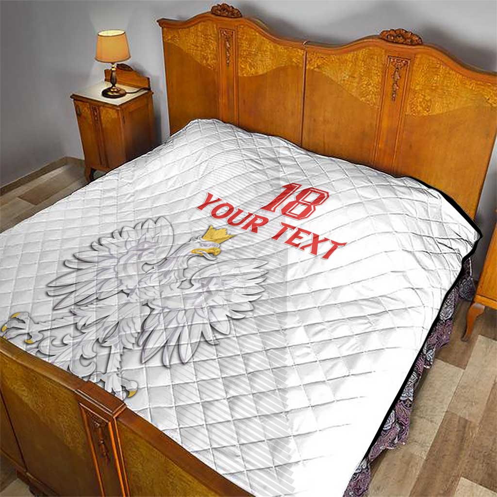 Custom Poland Football Quilt Bialo-Czerwoni Go Champion